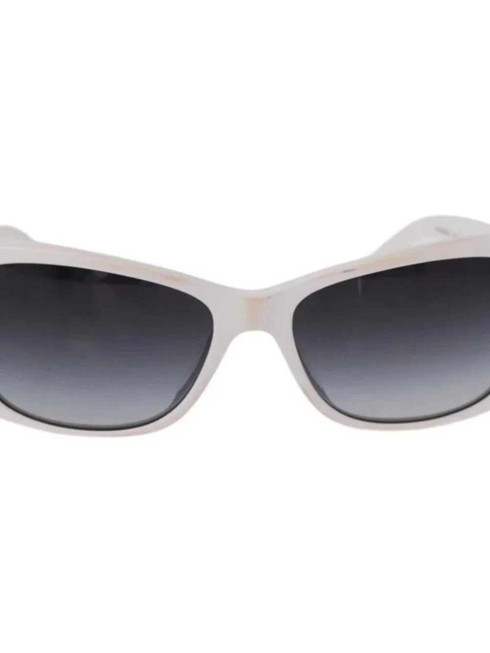 CHANEL Camelia Sunglasses Plastic White 5186-A CC Auth 176109A